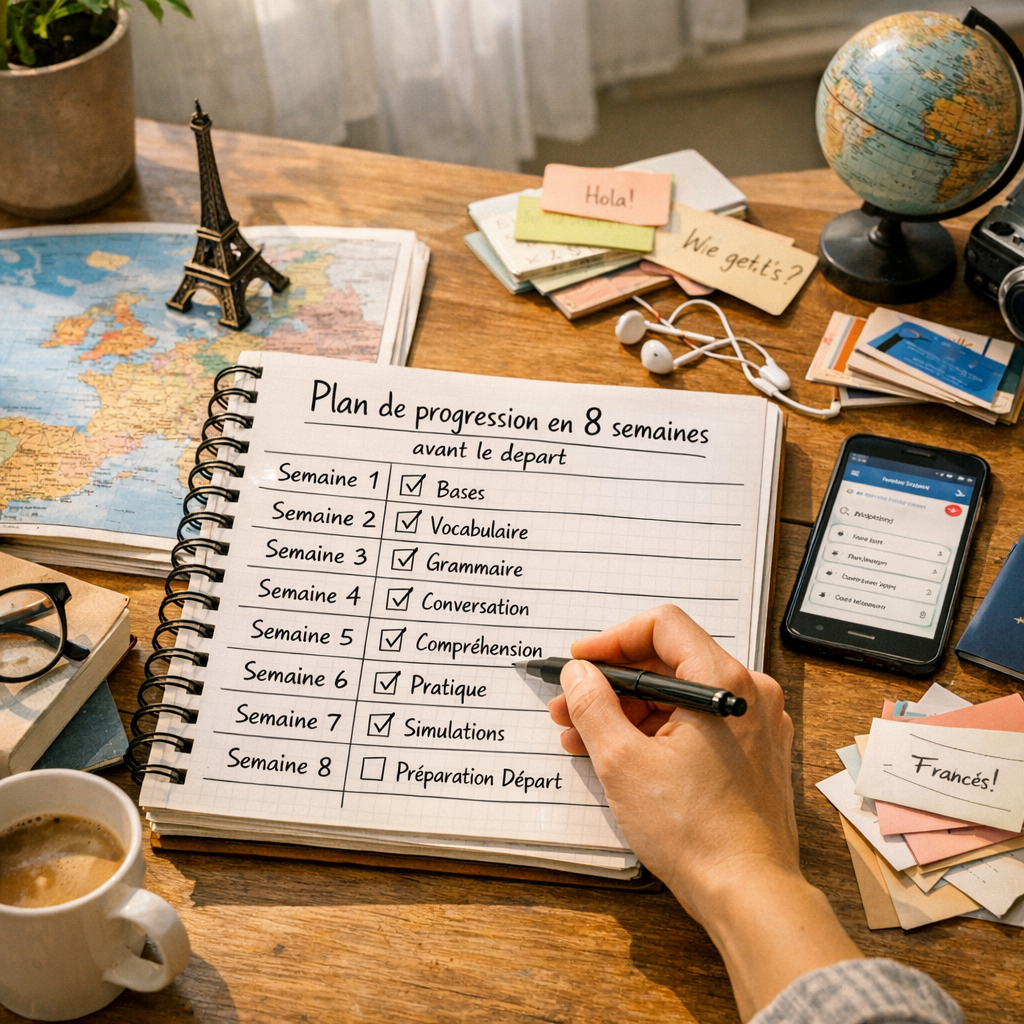 Plan de progression en 8 semaines avant le départ