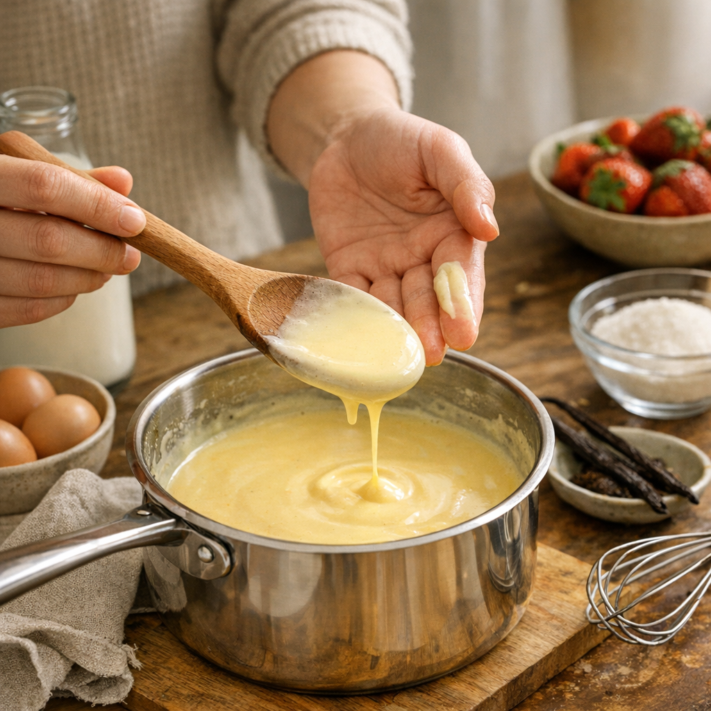 Comment savoir si la crème anglaise est prête ?