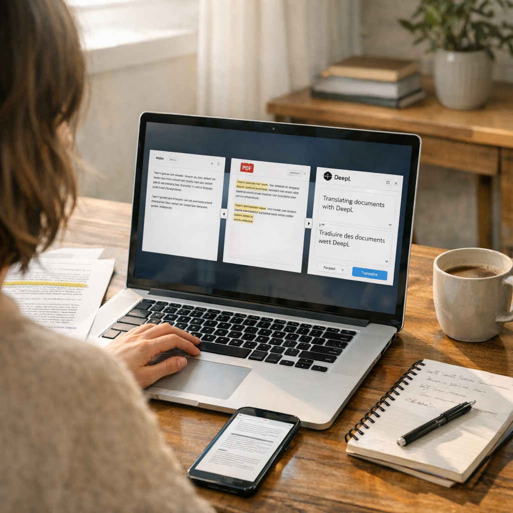 3. Texte, document, PDF, application : quelle option choisir avec DeepL ?