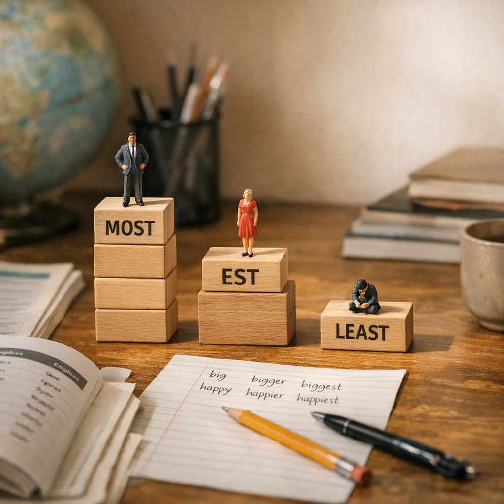 Supériorité, infériorité : choisir entre the most, the -est et the least